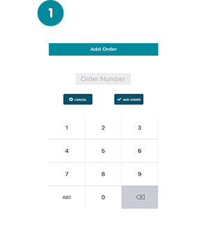 Order Ready mobile app - input individual order number